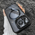 Invisible Bracket Transparent iPhone Case With CD Pattern Lens Protector - Viexta