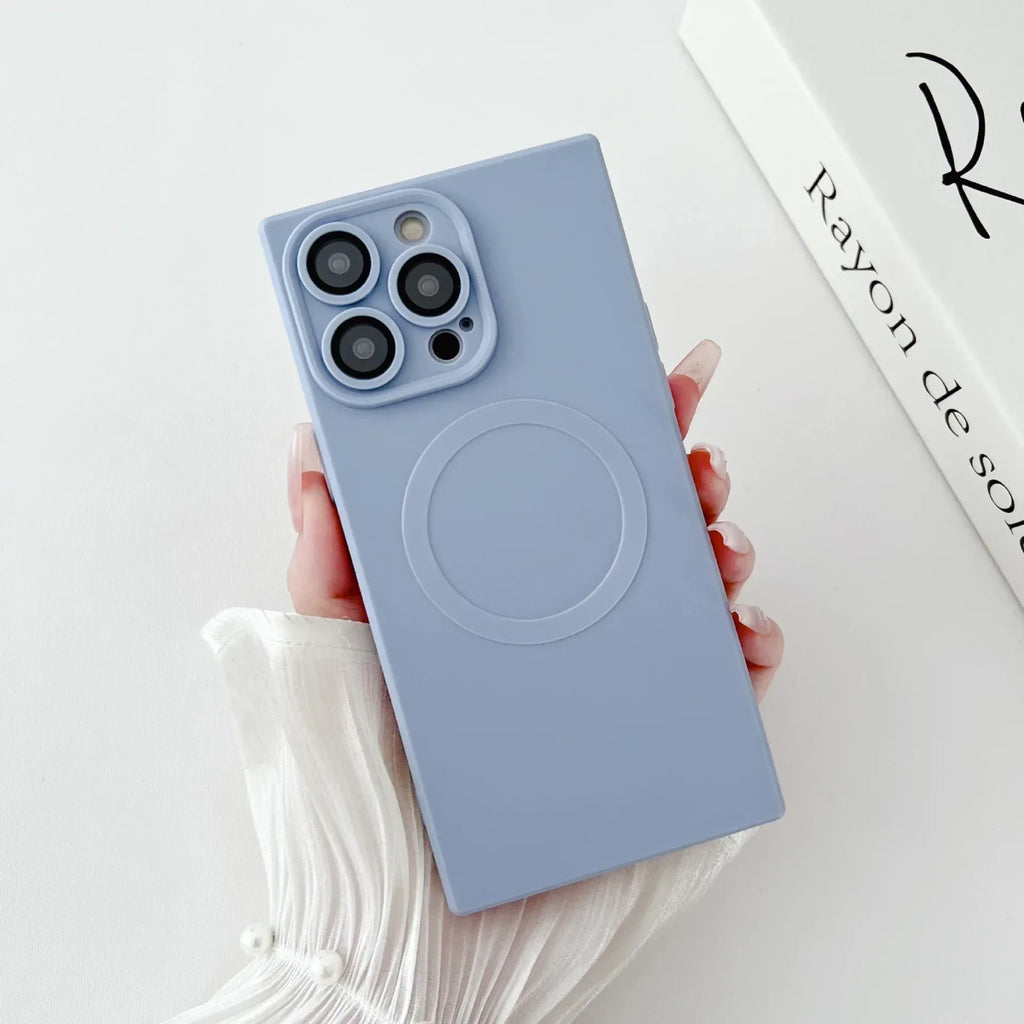 solid-color-square-magnetic-iphone-case - Viexta