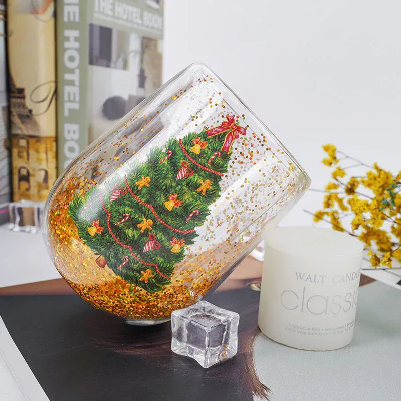 creative-christmas-style-double-layer-glass-cup-kitchen-gadgets - Viexta
