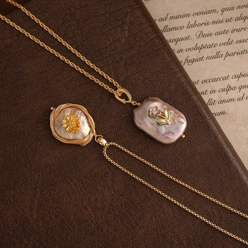 Baroque Freshwater Pearl Pendant - Viexta