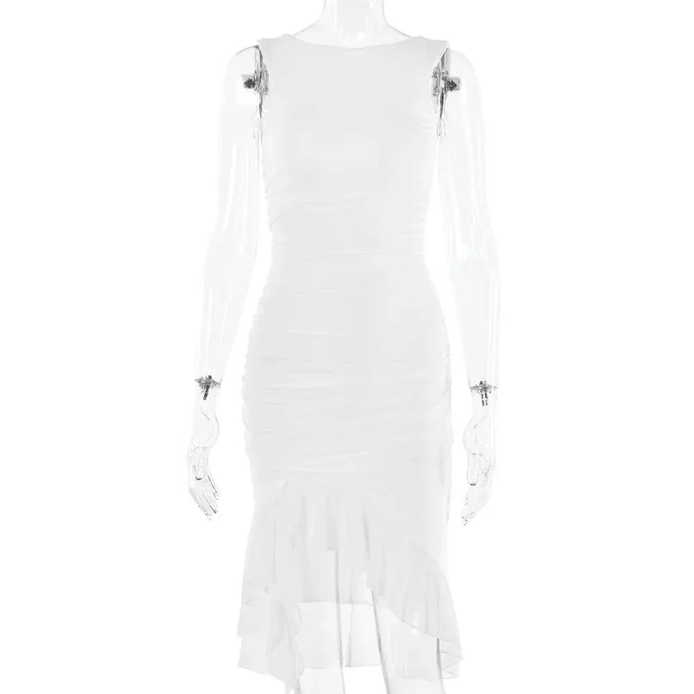 Summer Slim Skinny Sleeveless Dress - Viexta