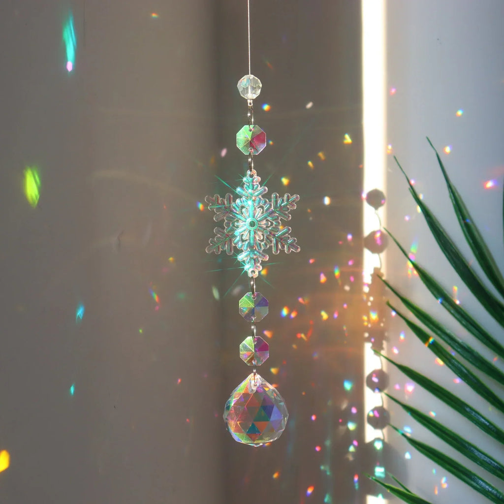 Christmas Colorful Snowflake Crystal Sun Catcher - Viexta