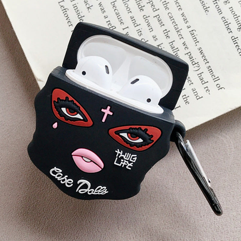 Cartoon Funny Face Mask Wireless Airpod Case