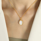 Irregular Geometric Titanium Steel Gold-plated Necklace