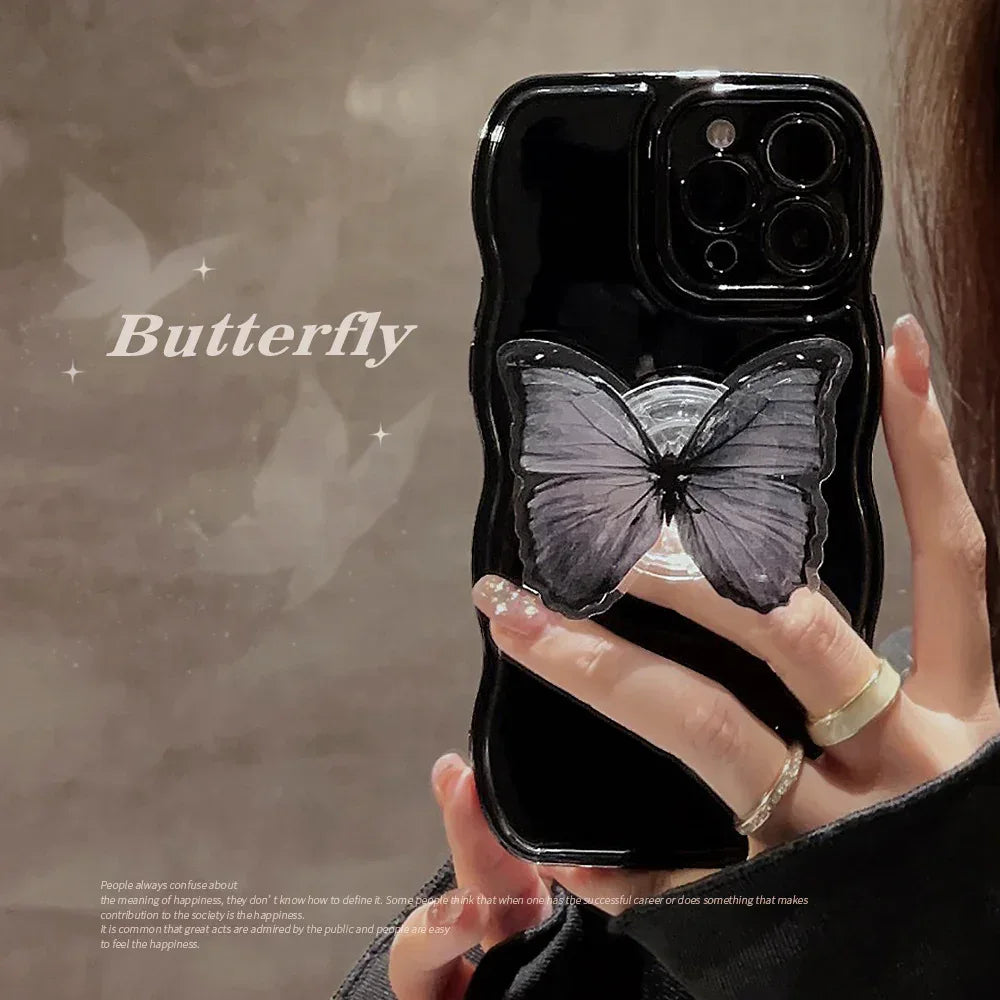 Butterfly Stand Silicone iPhone Case - Viexta