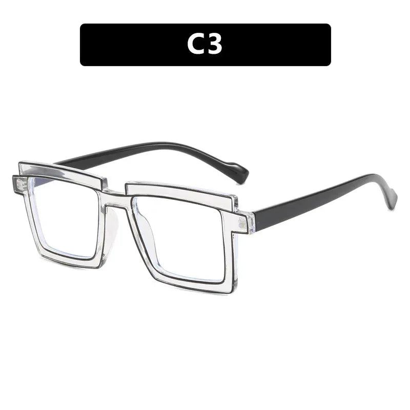 quadratic-plain-ins-square-anti-blue-ray-tr90-glasses - Viexta