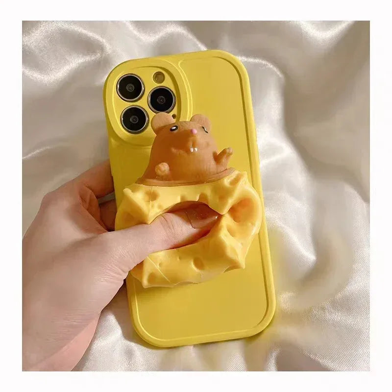 squeezing-toy-cheese-mouse-iphone-case - Viexta