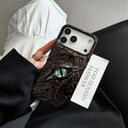 High-grade Electroplated Tin Paper Pattern Stereo Eyes iPhone Case