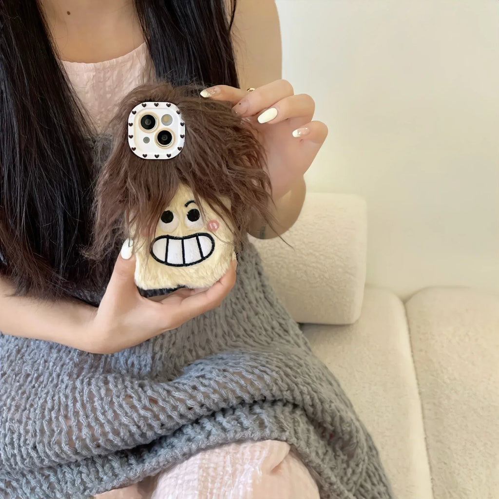 plush-long-hair-smirk-boy-iphone-case - Viexta