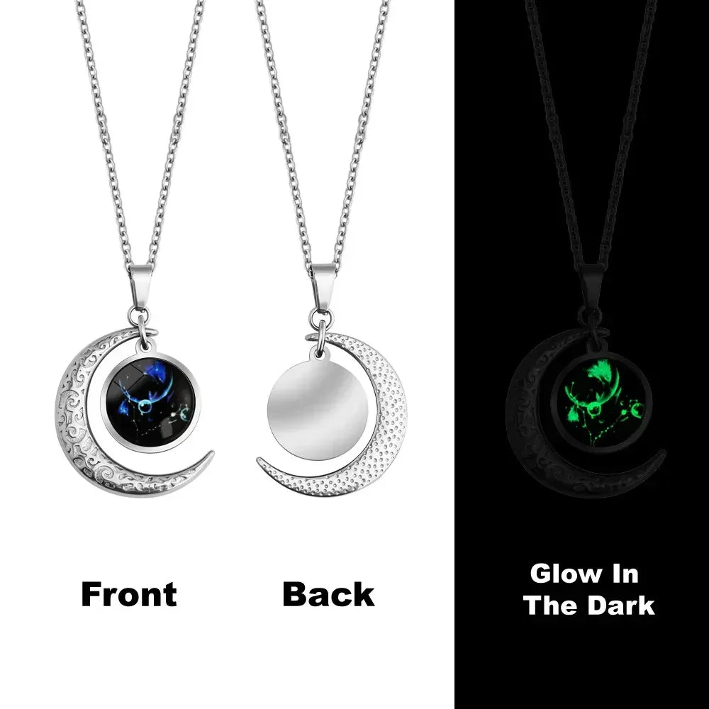 12-constellation-moon-star-glowing-necklace - Viexta
