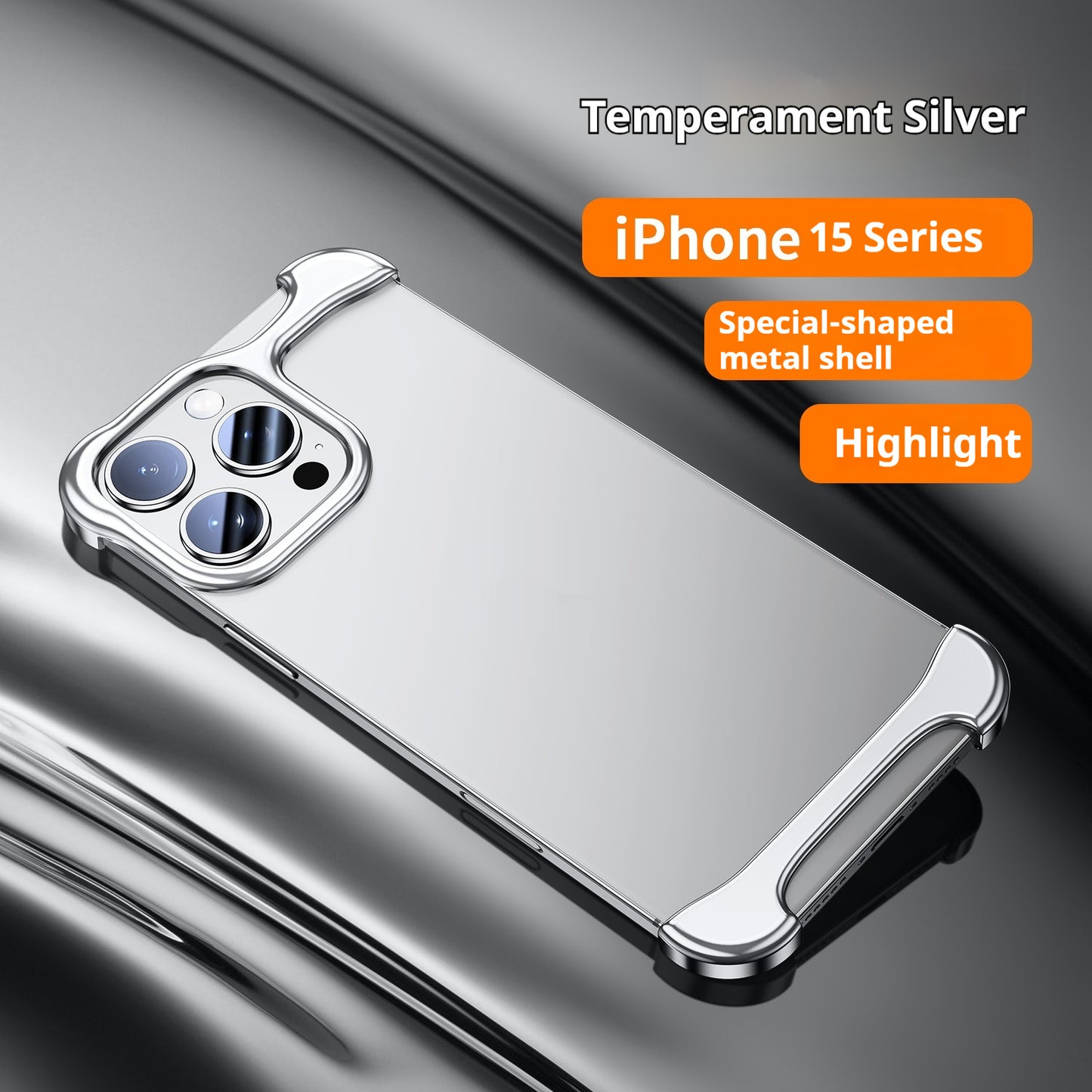 Seamless Shell Anti-fall Metal Corner iPhone Case