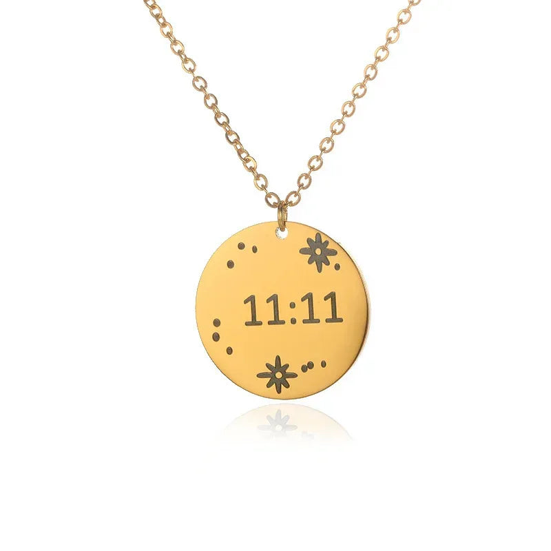 18k 11:11 Pattern Necklace - Viexta
