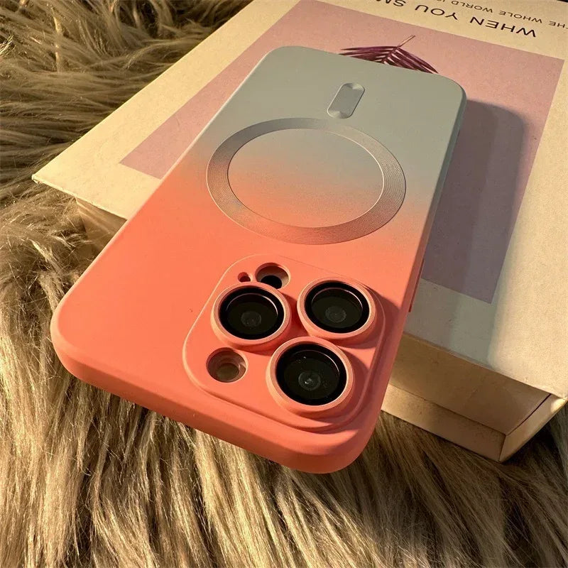 Liquid Silicone Two-tone Gradient iPhone Case - Viexta