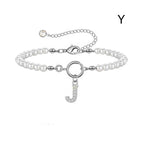 6mm Pearl Bracelet Buckle Letter