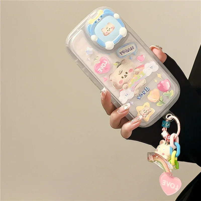 Rainbow Bear Rabbit iPhone Case - Viexta