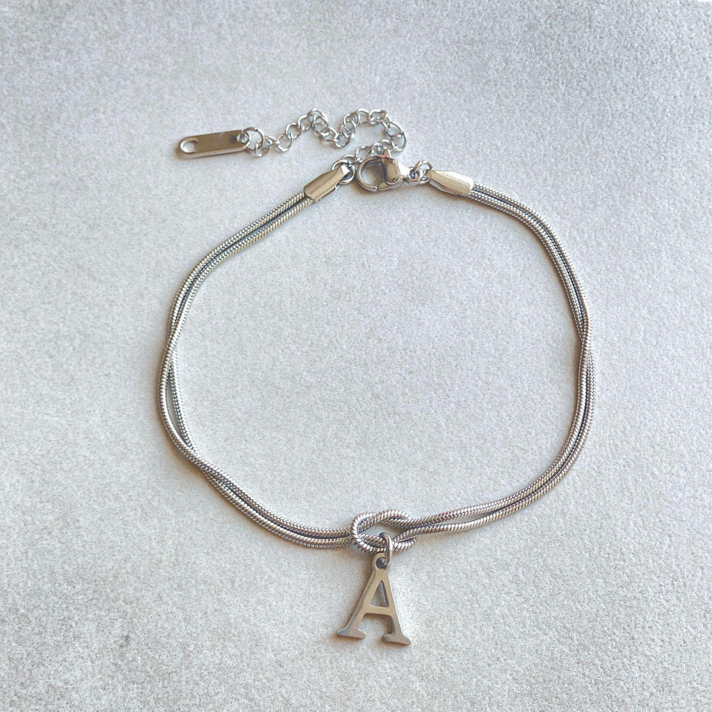 stainless-steel-26-letter-pendant-bracelet - Viexta