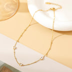Square-shaped Crafted Versatile Titanium Steel Necklace