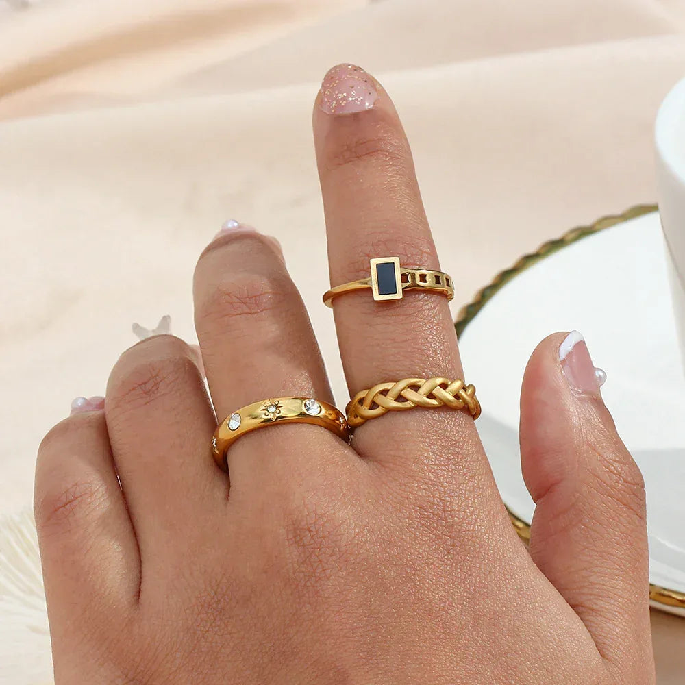 18k Luxury Temperament Flower Ring - Viexta