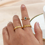 18k Luxury Temperament Flower Ring