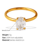 Cube Multi-Layer Diamond-Inlaid Zircon Ring