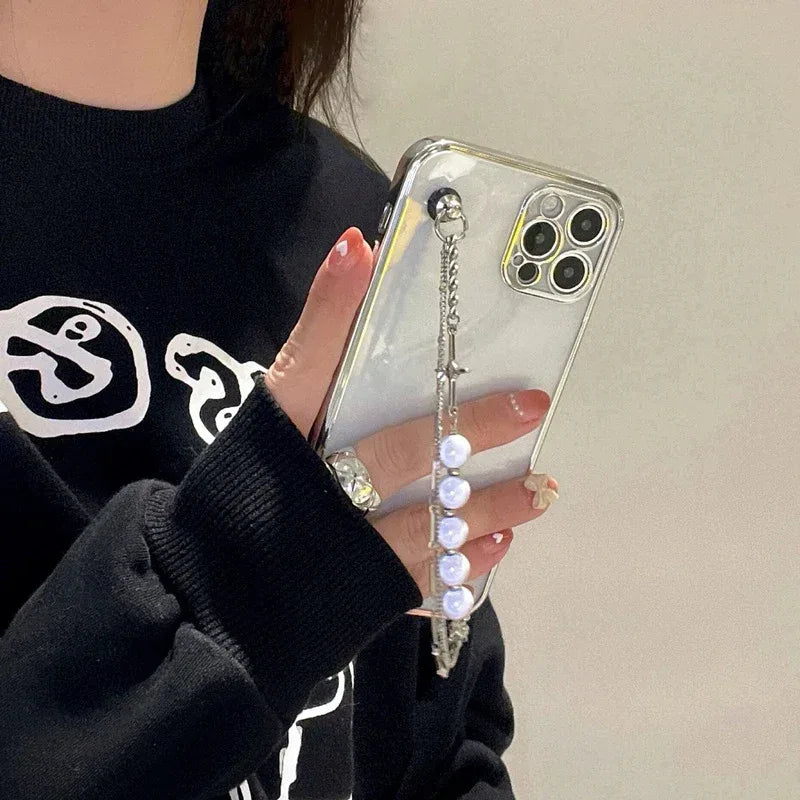 Electroplated Pearl Bracelet iPhone Case - Viexta