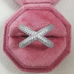 Geometric Full Diamond Luxury Women's Ring