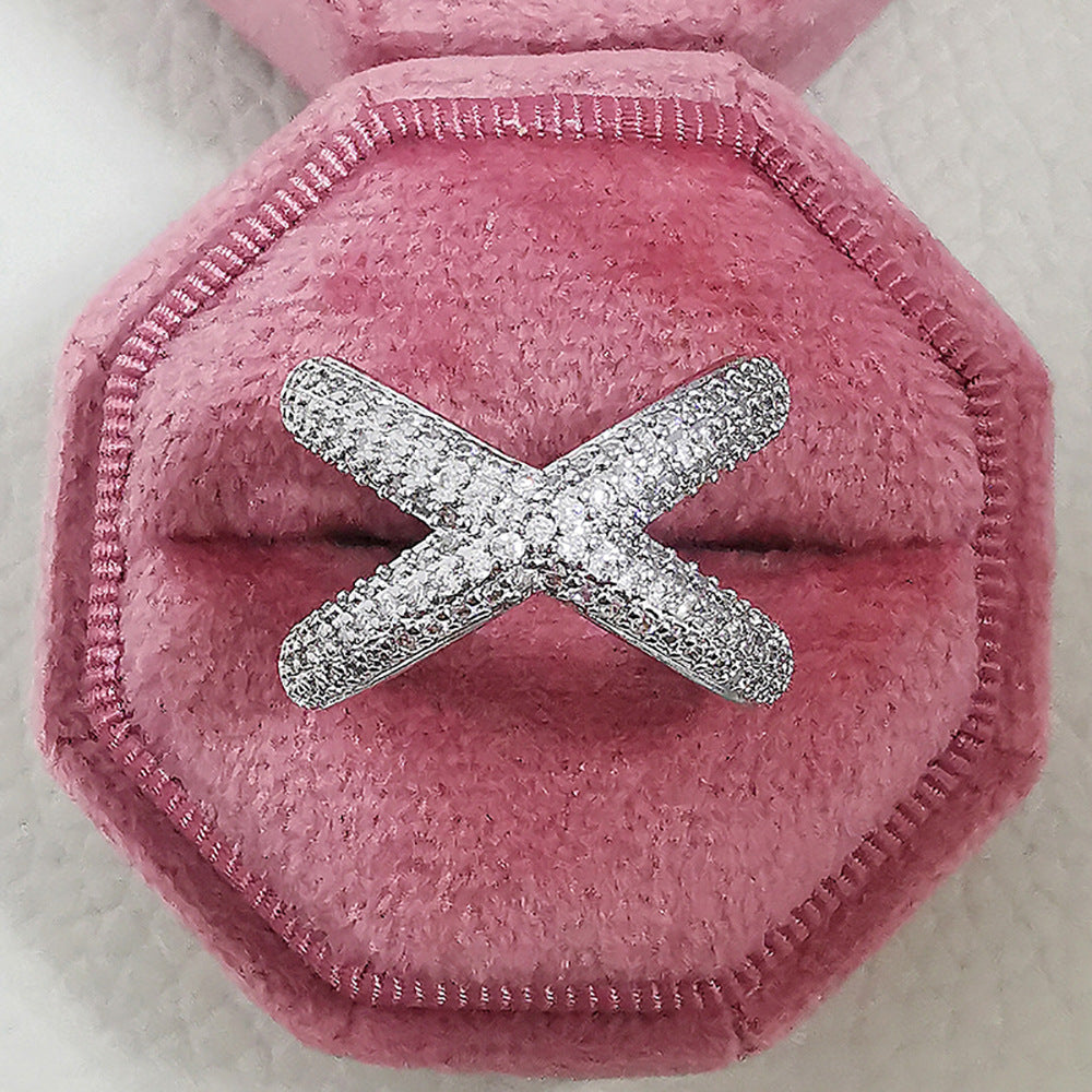 Geometric Full Diamond Luxury Women's Ring