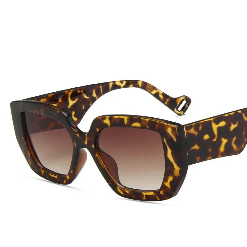 Side Polygon Contrast Sunglasses - Viexta