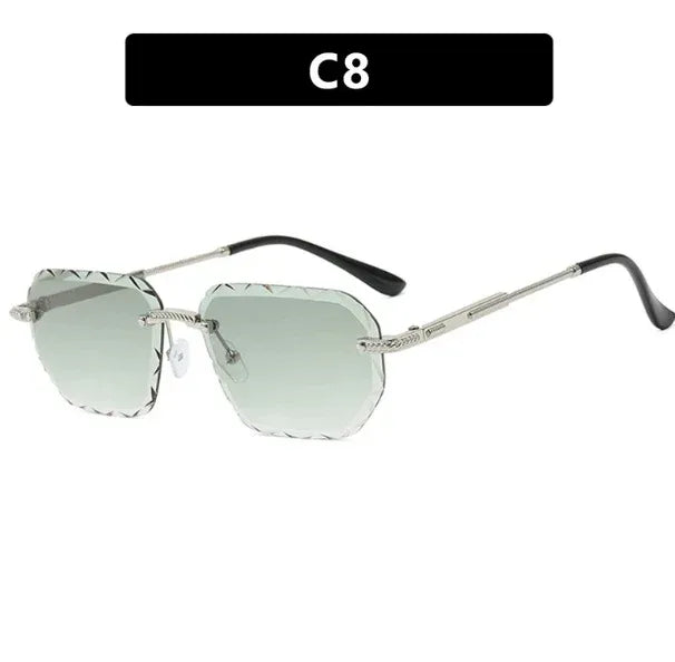 Frameless Trimming Square Sunglasses - Viexta