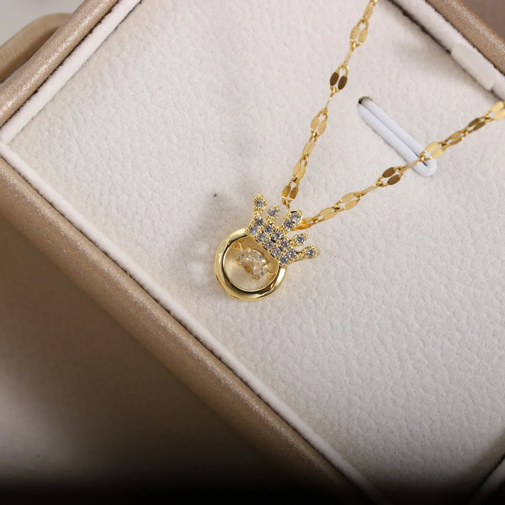 Crown Pulsatile Heart Necklace - Viexta