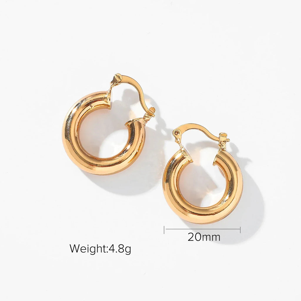 18k INS Net Red Popular Hoops - Viexta