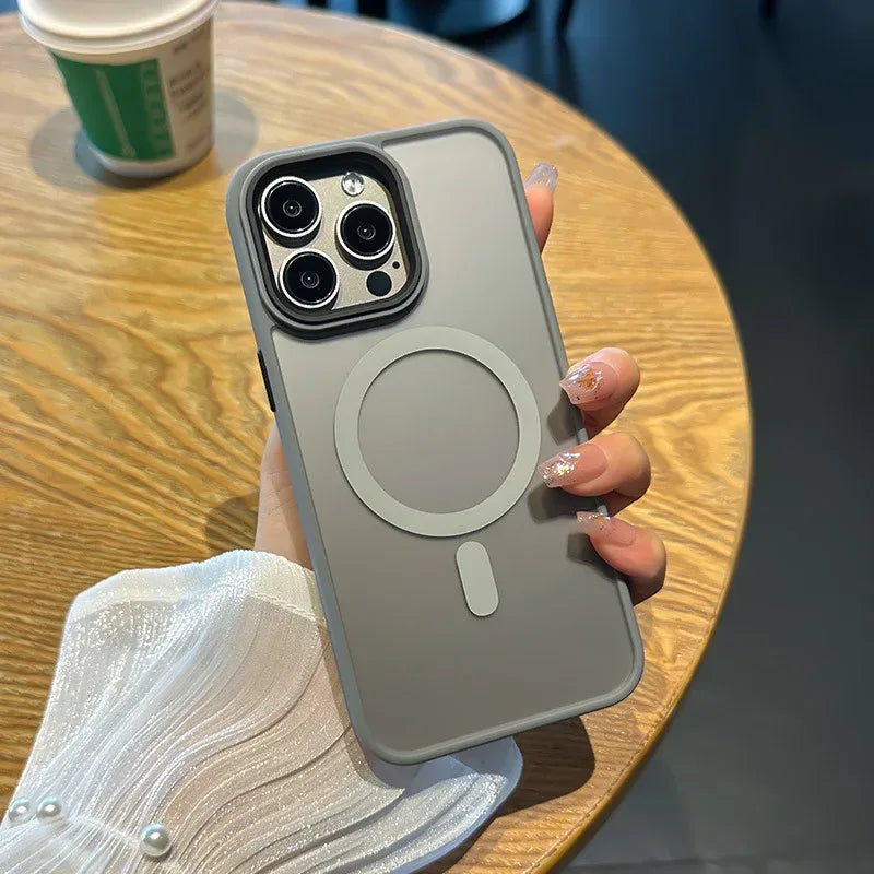 Solid Color Magnetic Frosted iPhone Case - Viexta