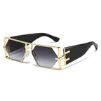 Hollow Big Square Rim Sunglasses - Viexta