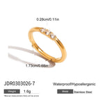 Zircon Ring Titanium Steel