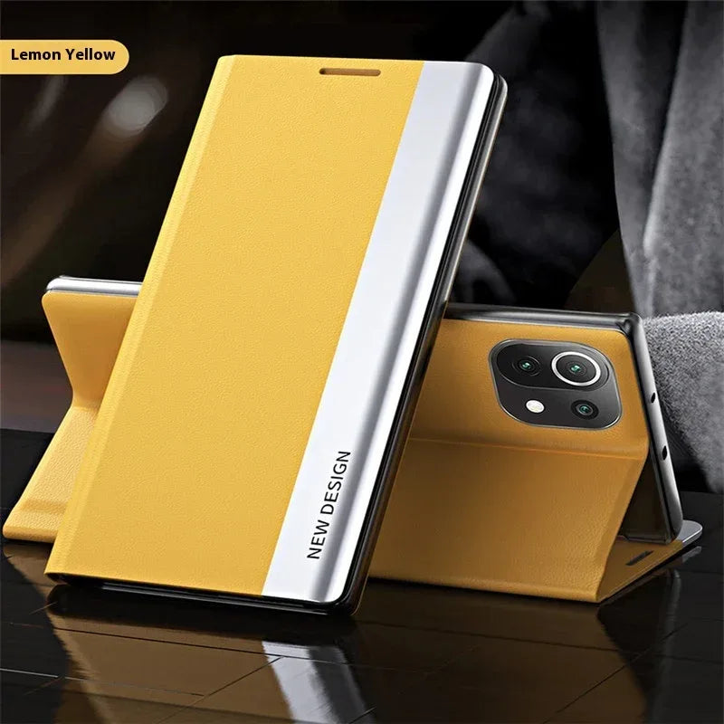 Electroplated Bracket Magnetic Window Holster iPhone case - Viexta