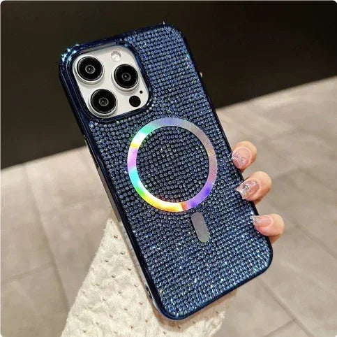 Rhinestone Electroplating Protective Sleeve iPhone Case - Viexta