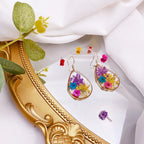 Drop-shaped Natural Dried Flower Earrings - Viexta