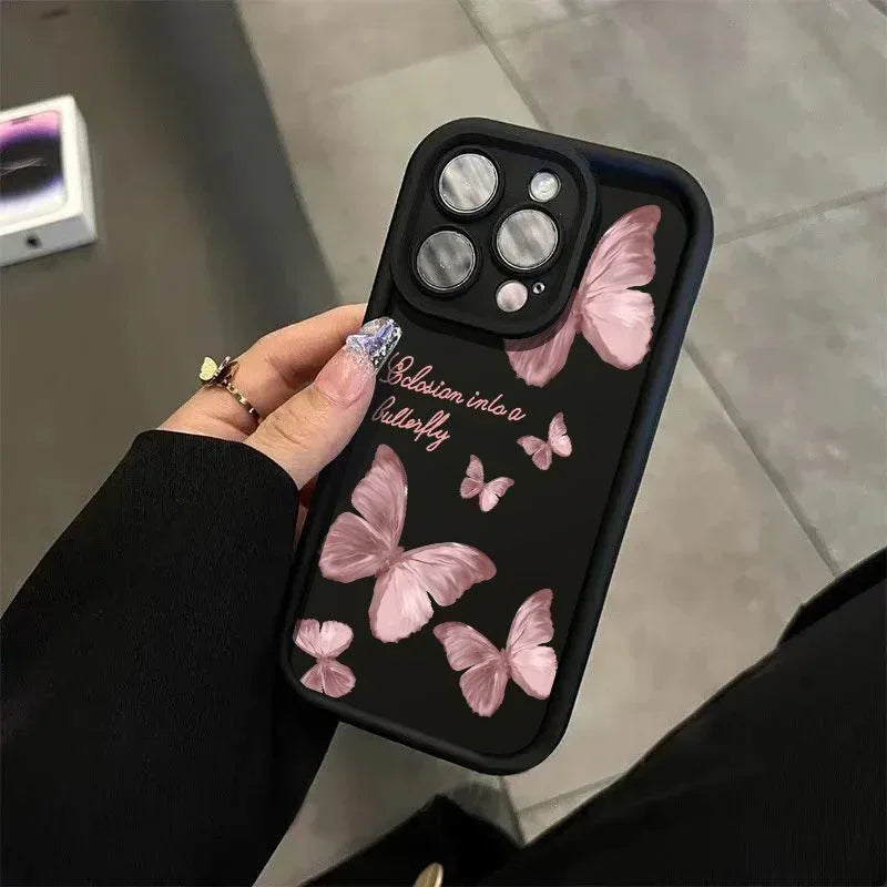 Butterfly Drop-resistant iPhone Soft Case - Viexta