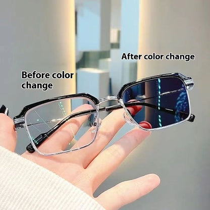 Photosensitive Color Changing HD Anti-blue Light Reading Glasses