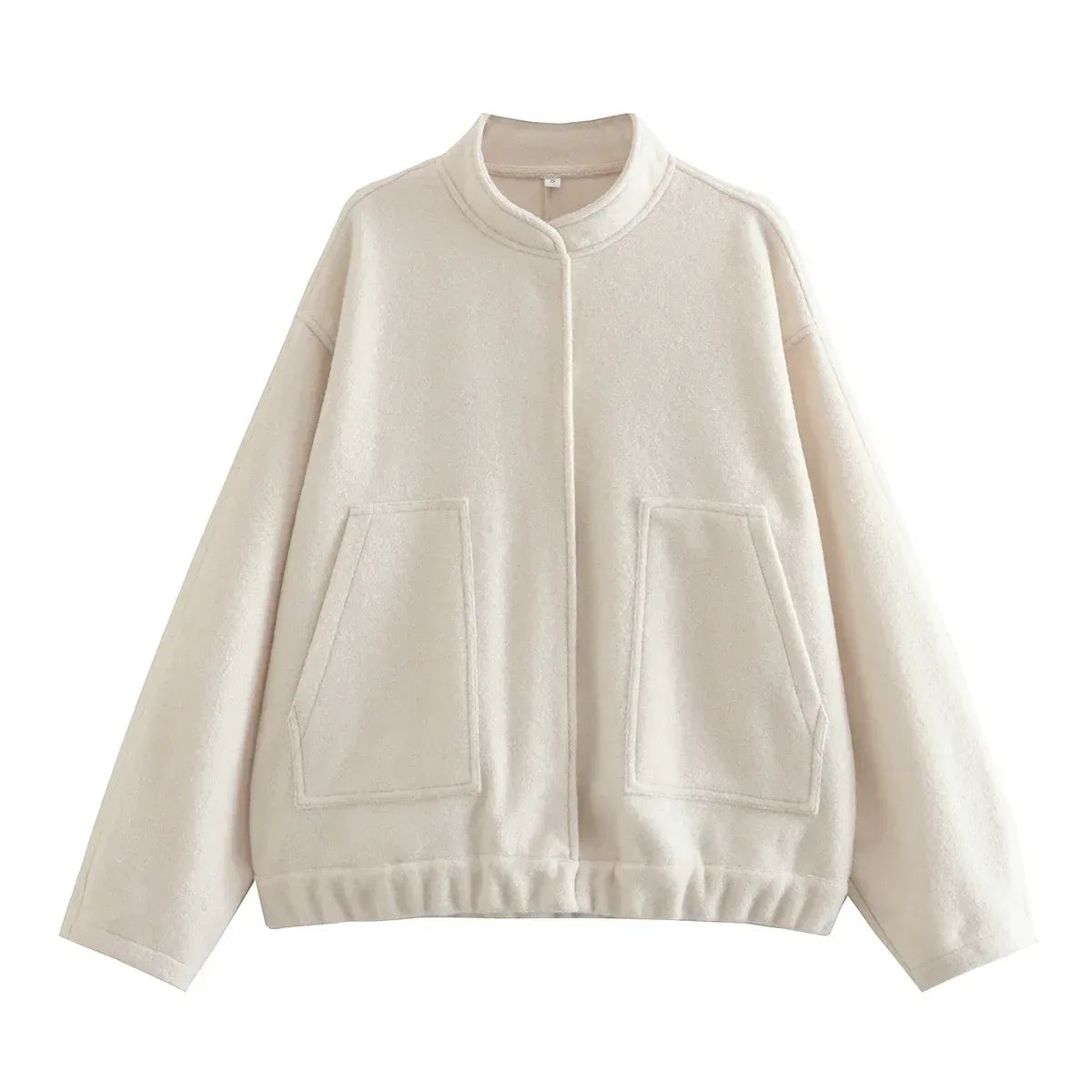 Loose Casual Street Stand Collar Pilot Buckle Jacket - Viexta