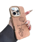 Heart Sketch Printed Fleece iPhone Case - Viexta