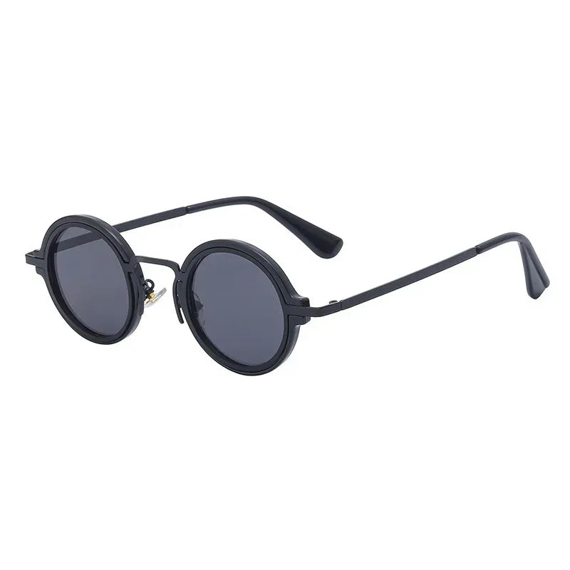 mens-fashion-uv-protection-round-rim-sunglasses - Viexta