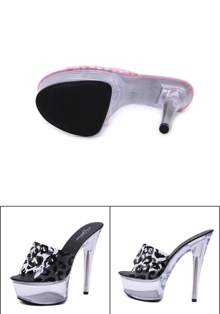 Transparent Stiletto Waterproof High Heels