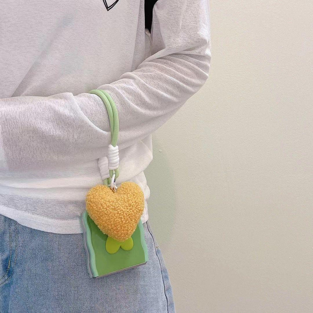 Small Heart Plush Lanyard Samsung Case - Viexta