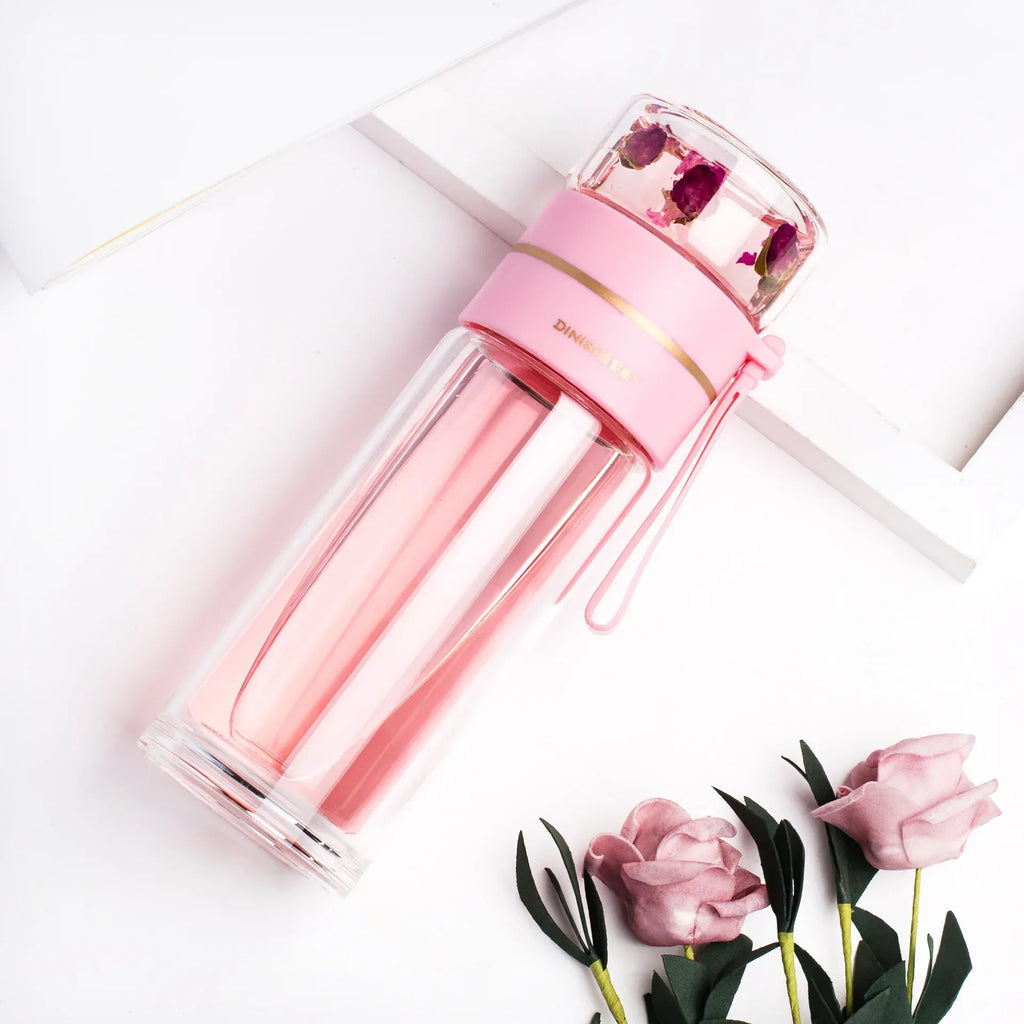 Glass Water Bottle With Tea Infuser Filter Tea Separation - Viexta