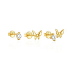 925 Sterling Silver Butterfly Star Devil's Eye Set - Viexta