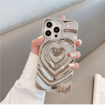 Love Wave Pattern Pleated Protective iPhone case