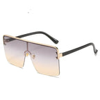 Fashion Big Frame Trend Metal Gradient Sunglasses - Viexta