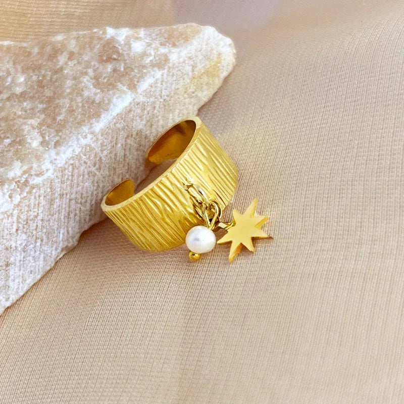 Stainless Steel 18K Gold Plating Ring - Viexta