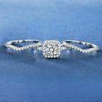 gold-plated-square-zircon-three-piece-stackable-ring - Viexta
